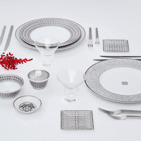 Mosaïque au 24 Platine soup plate Hermès - Image 2