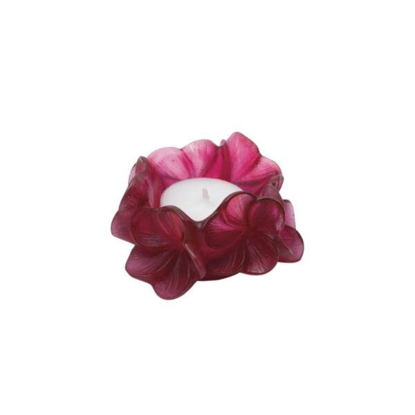 Plumeria Votive Candle Holder Framboise Daum