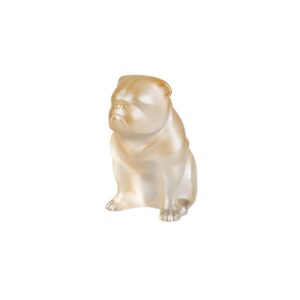 Bulldog figure gold luster Lalique
