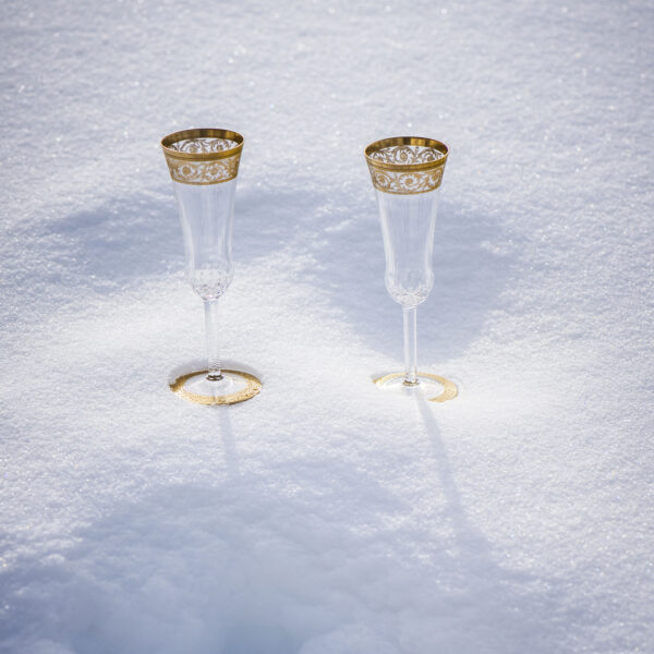 Thistle Or Champagne flute  Saint-Louis - Image 2