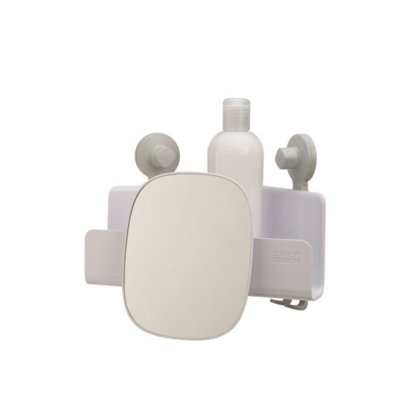 Corner Shower Caddy with Mirror White EasyStore Joseph Joseph