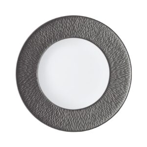 Étain Flat plate with engraved rim Minéral Irisé Raynaud