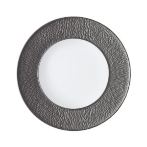 Étain Flat plate with engraved rim Minéral Irisé Raynaud