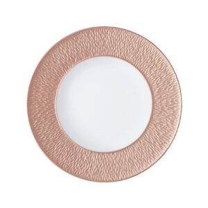 Flat plate with engraved rim copper Minéral Irisé Raynaud
