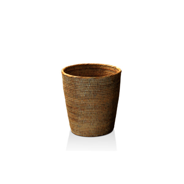 BASKET PK Paper bin round - Rattan dark Décor Walther