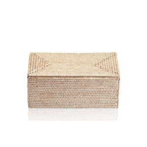 Multi-purpose box with cover rattan light Decor Walther