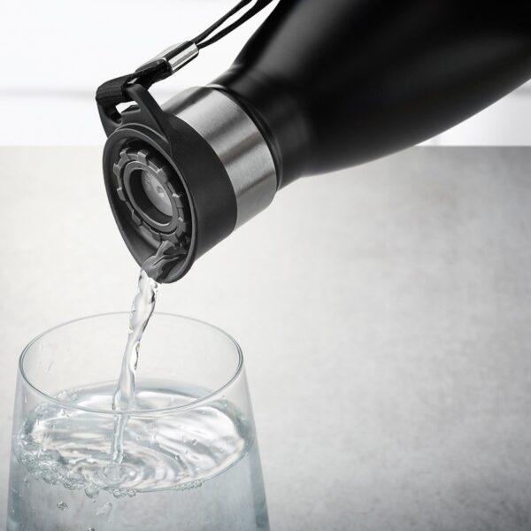 Insulated drinks bottle Olimpio black 750 ml Gefu - Image 2