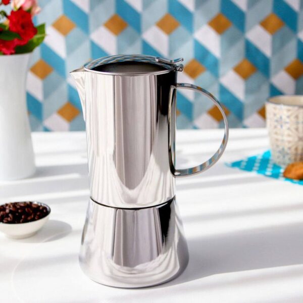 Capri 6 cups coffee pot stainless steel Cristel - Image 2
