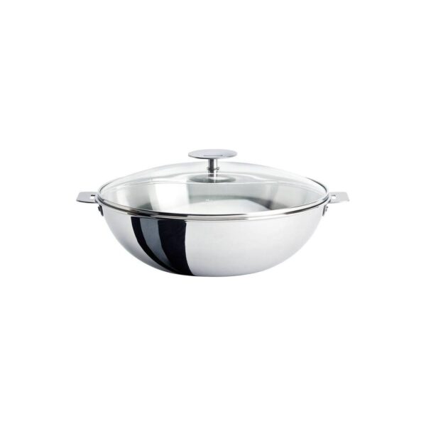 Casteline wok 24 cm stainless steel Cristel - Image 2