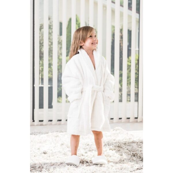 Kids bathrobe 110 cm 3-5 yrs. snow Luin Living Your Home Your Spa - Image 2