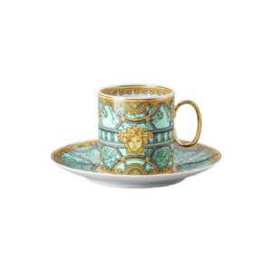 La Scala Del Palazzo Verde Coffee cup with saucer 230 ml Versace x Rosenthal