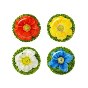 Set of 4 assorted dessert / salad plates Prati Italiani Taitù
