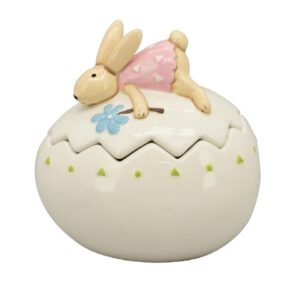 Bunny Egg Jar Ivory 13.5 x 11.5 x 13.8 cm Exner
