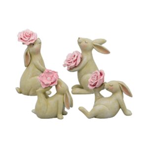 Bunny With Flower Sannie 9.5 x 7 x 17 cm Exner