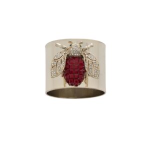 Sparkle bee napkin rings ruby set 2 pcs. Joanna Buchanan