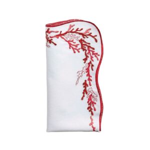 Napkin Reef white/Coral/gold Kim Seybert