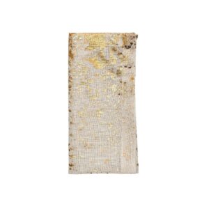 Napkin 54x54 cm white/gold Kim Seybert