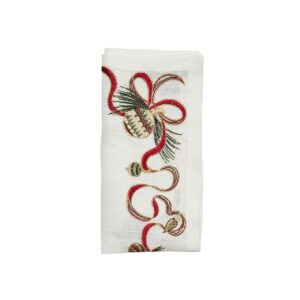 NapkinXmas Tidings white/red Kim Seybert