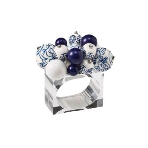 Napkin ring Cloud white/blue Kim Seybert