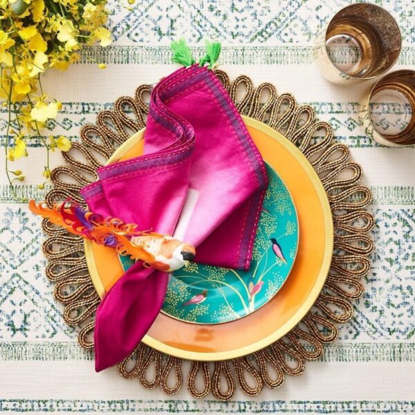 Napkin ring Chirp Pink/Orange Kim Seybert - Image 4