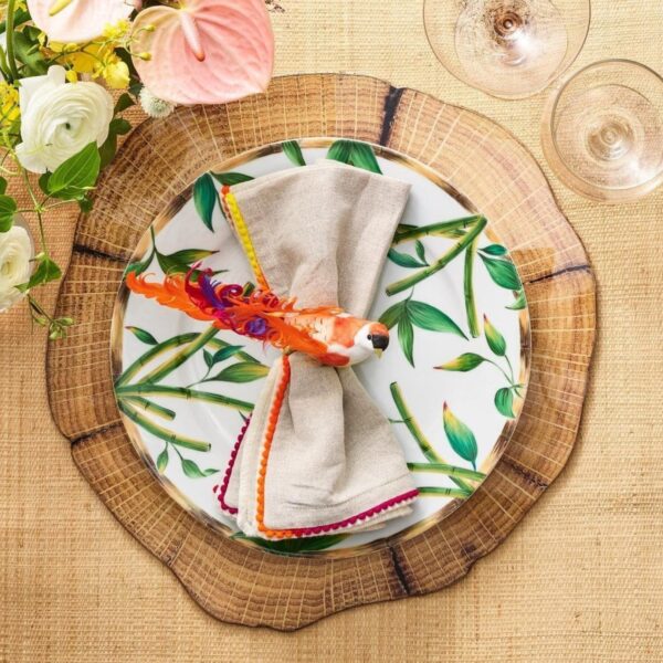 Napkin ring Chirp Pink/Orange Kim Seybert - Image 5