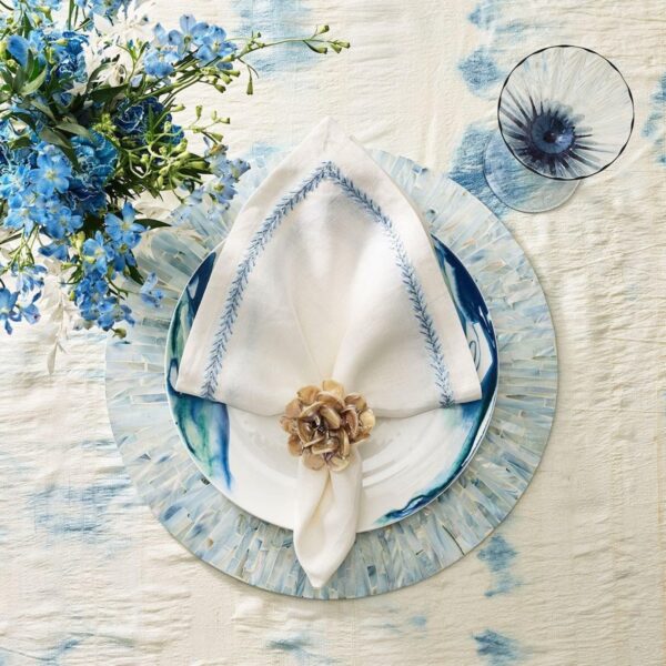 Placemat 38х38 cm periwinkle Kim Seybert - Image 5
