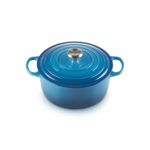 Round French oven Marseille Blue Le Creuset