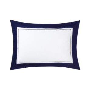 Lutece Marine pillow case 50 x 75 cm Yves Delorme