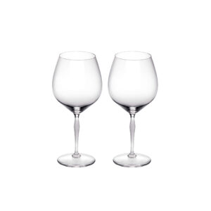 Set of 2 100 Points Burgundy Glasses Lalique