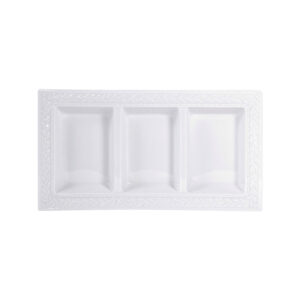 Louvre rectangular 3-compartment tray Bernardaud