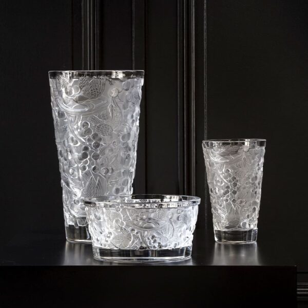 Merles Et Raisins Vase Clear Crystal Medium Lalique - Image 2