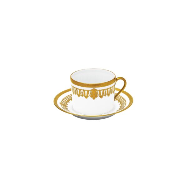Saint Honoré Or Aile Blanche Teacup  saucer Haviland