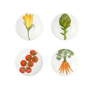 Set of 4 assorted coupe soup plates Freedom Taitù