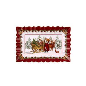 Toys Fantasy rectangular cake plate Santa with sleigh VilleroyBoch