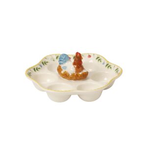 Spring Awakening egg plate Rooster  Hen VilleroyBoch