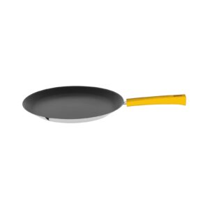 Mutine fixed exceliss Crepe Pan 26 cm bakelite yellow handle Cristel