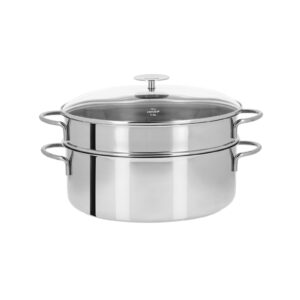 Mutine fixed double level oval steamer 30 cm Cristel