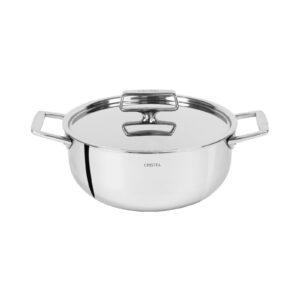 Stewpan 28 cm 2 side handles with stainless steel lid Castel Pro multiply Cristel
