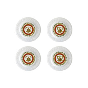 Louvre set of 4 Christmas salad plates  Bernardaud