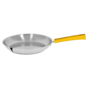 Frying pan 24 cm mutine fixed yellow bakelite handle Cristel