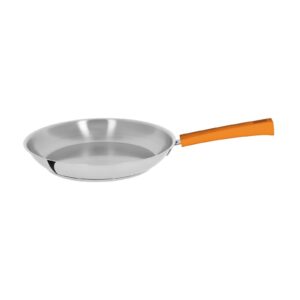 Frying pan 28 cm mutine fixed orange bakelite handle Cristel