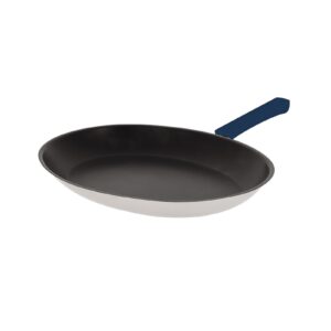 Oval Frying pan 35 cm mutine fixed exceliss blue ink bakelite handle Cristel