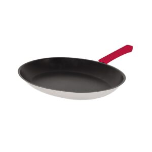 Oval Frying pan 35 cm mutine fixed exceliss raspberry bakelite handle Cristel