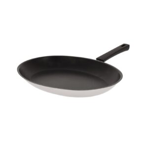 Oval Frying pan 35 cm mutine fixed handle exceliss black bakelite handle Cristel