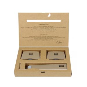 Set of detachable handles taupe Cristel
