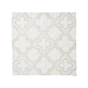 Tangier Napkin white, gold / silver Kim Seybert