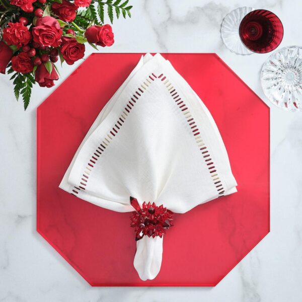 Zénith Napkin rings red 4 pcs. Kim Seybert - Image 5