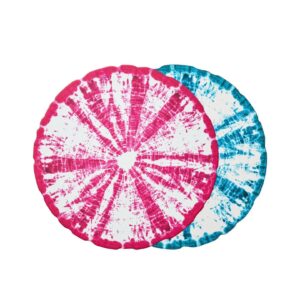 Placemat 38x38 cm turquoise/pink Kim Seybert