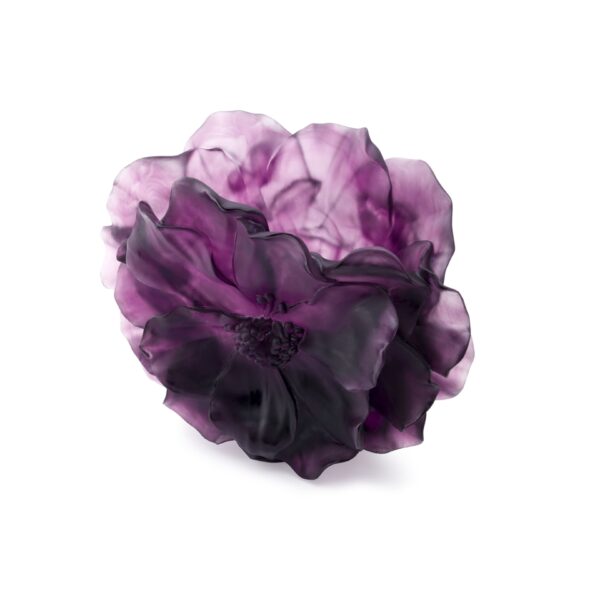 Large Camellia Purple Vase Daum - Image 2