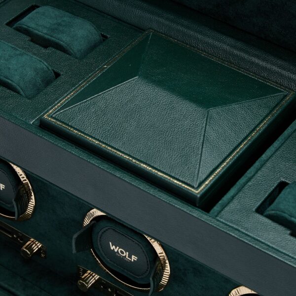 British Racing Triple Watch Winder w/ Storage Green - Image 5